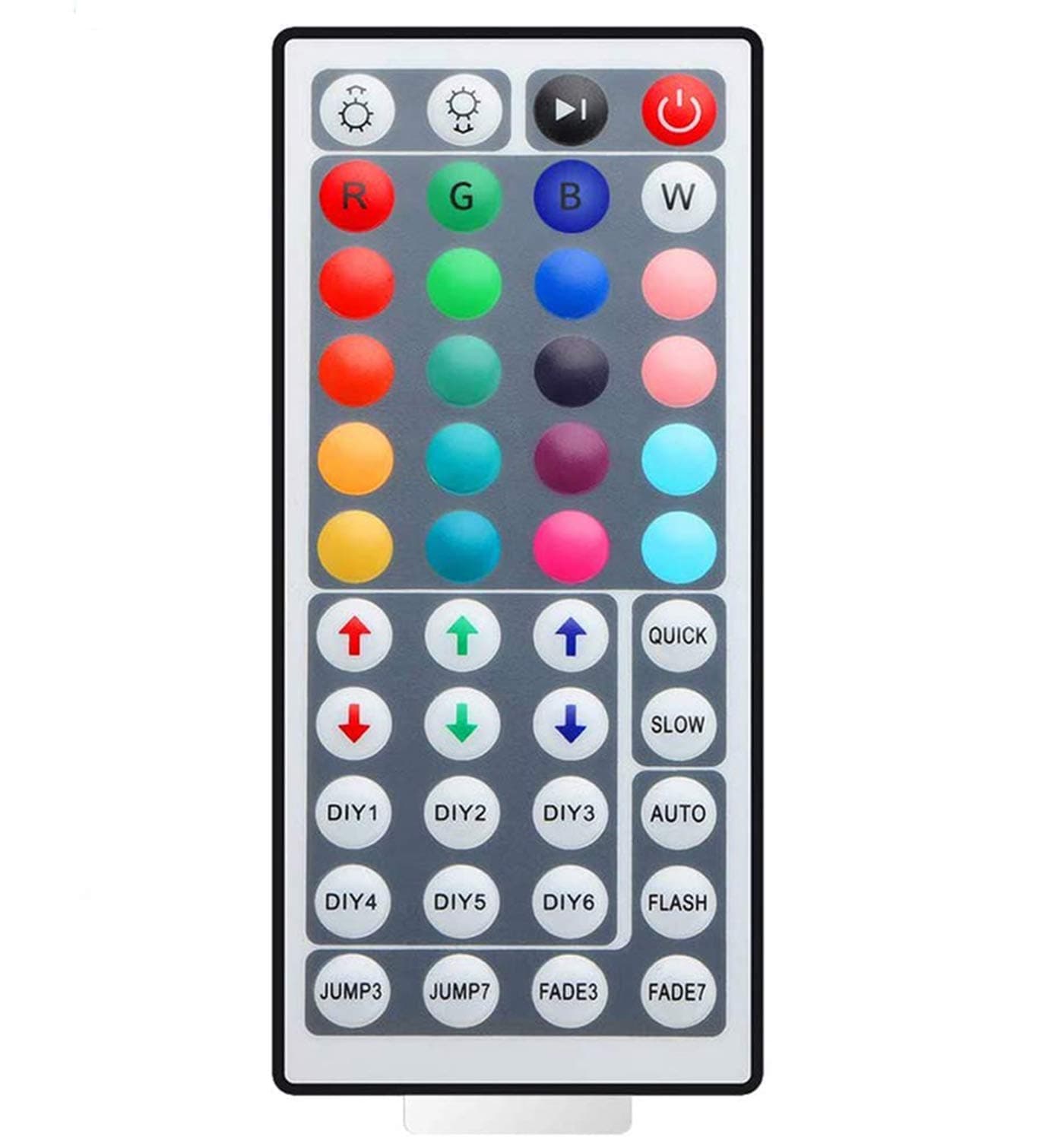 Wrrlight Led Strip Lighs 44 Keys Wireless IR Remote Controller with Receiver for RGB 3528 5050 LED Light Strip