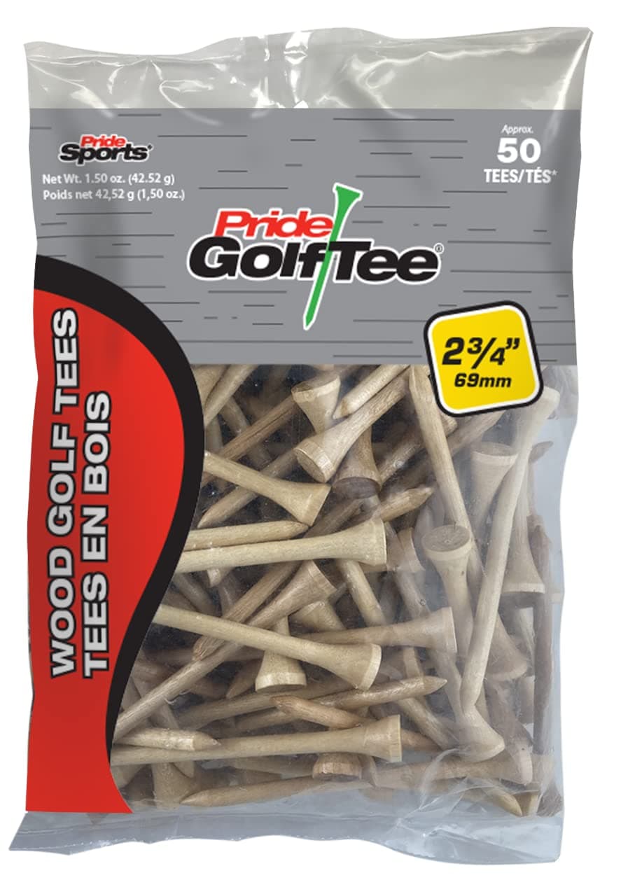 Pride Golf Tee, 2-3/4 inch Deluxe Tee, 50 Count Bag