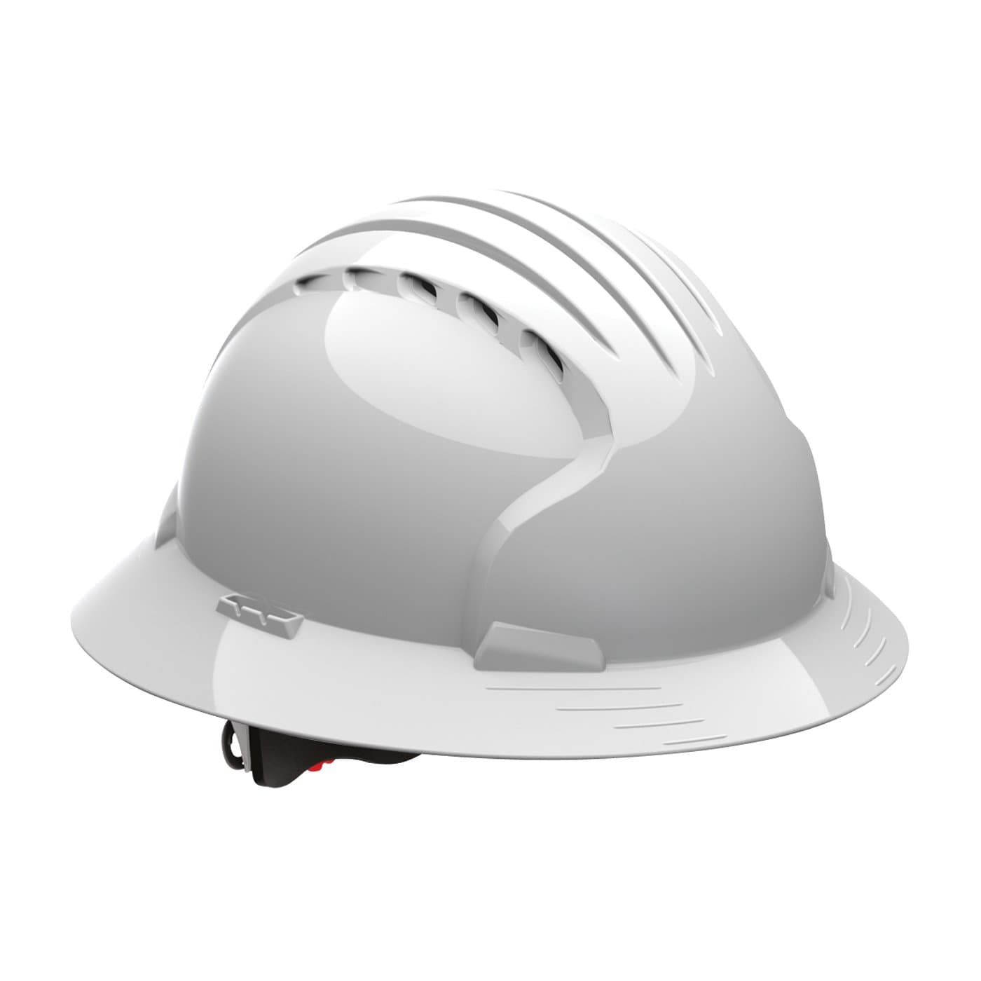 Evolution Deluxe 6161 280-EV6161V-10 Vented, Full Brim Hard Hat with HDPE Shell, 6-Point Polyester Suspension and Wheel Ratchet Adjustment