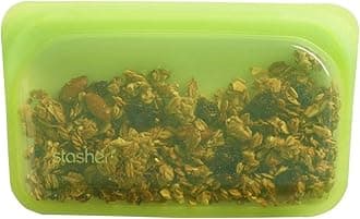 Reusable Silicone Food Bag, Snack Bag, Lime