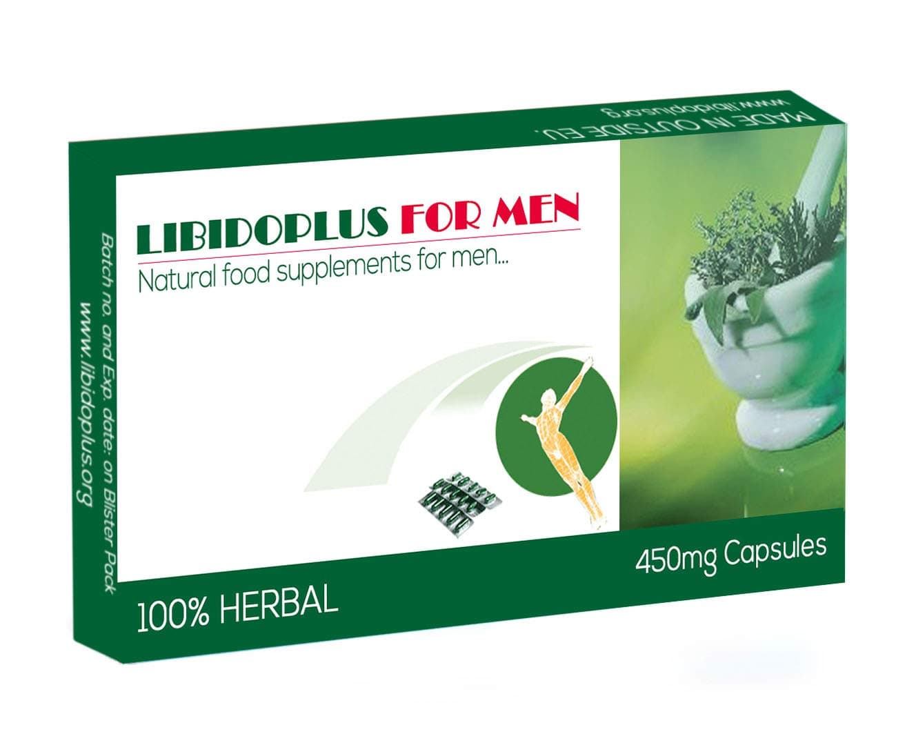 New! Super Extra-Strong Ginseng and Herbal Supplements from LibidoPlus® - The Powerful and Fast Acting Food Supplement for Enhancing Male Stamina & Energy Booster for Men 10 Capsules!