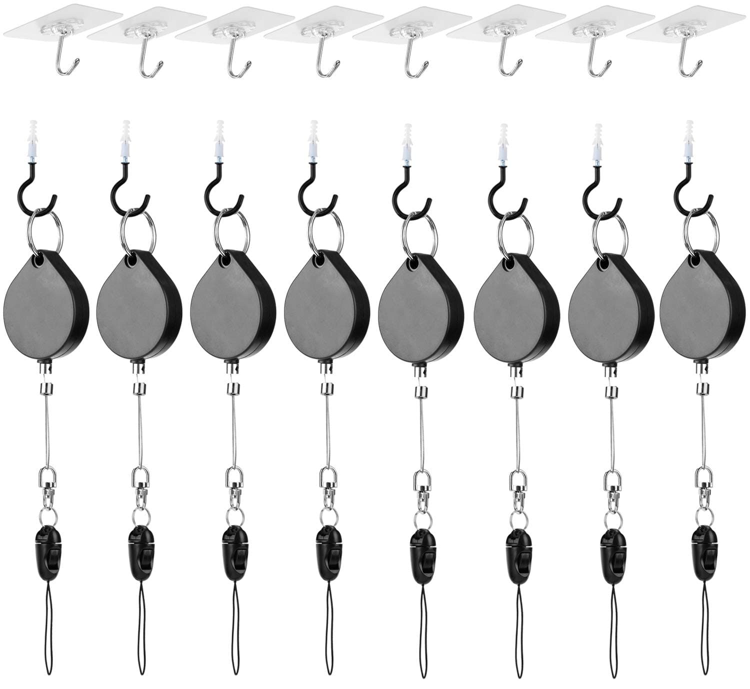 VR Cable Management Retracable Ceiling Suspension System for HTC Vive/Oculus Rift/Sony Playstation/Lenovo Explorer/Samsung Odyssey/HP/Acer/Dell Wired Virtual Reality Headset 8 Pack by Lunies
