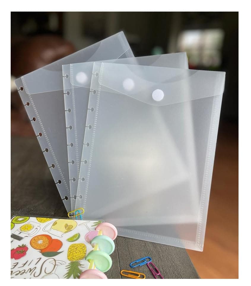 Envelop Pocket Dividers for 9 Disc Medium Size Planners Discbound Notebook Dividers Budget Cash Envelope folder (9-Disc Medium)