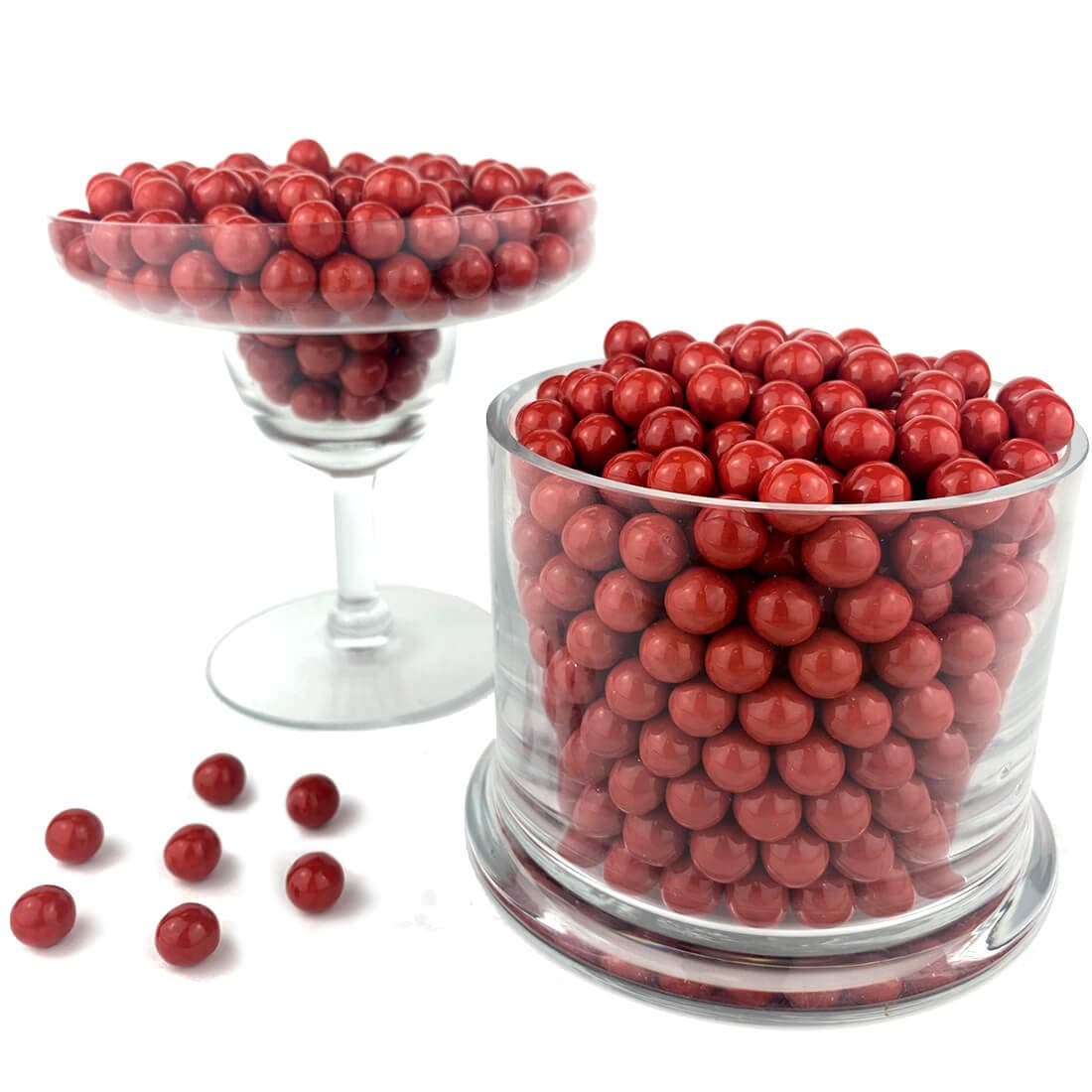 Color It Candy Red Sixlets 2 Lb Bag - Perfect For Table Centerpieces, Weddings, Birthdays, Candy Buffets, & Party Favors.