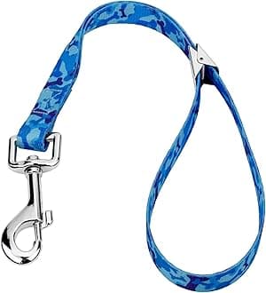 Dog & Pet 5/8 Inch Grooming Loop with Spring Loaded Clip - 18 Unique Designs for Grooming and Vet Tables (Blue Bone Camo)