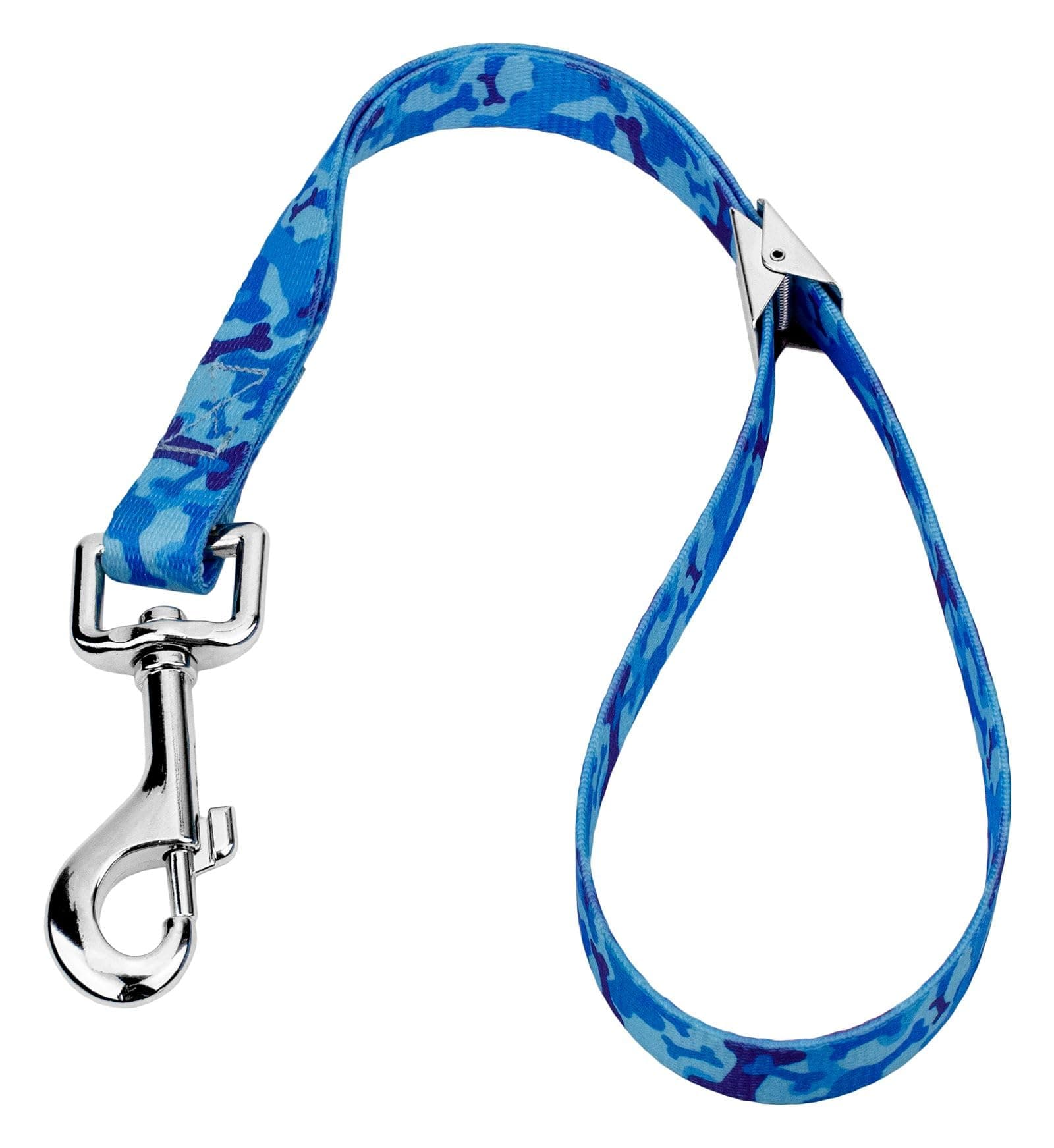 Dog & Pet 5/8 Inch Grooming Loop with Spring Loaded Clip - 18 Unique Designs for Grooming and Vet Tables (Blue Bone Camo)