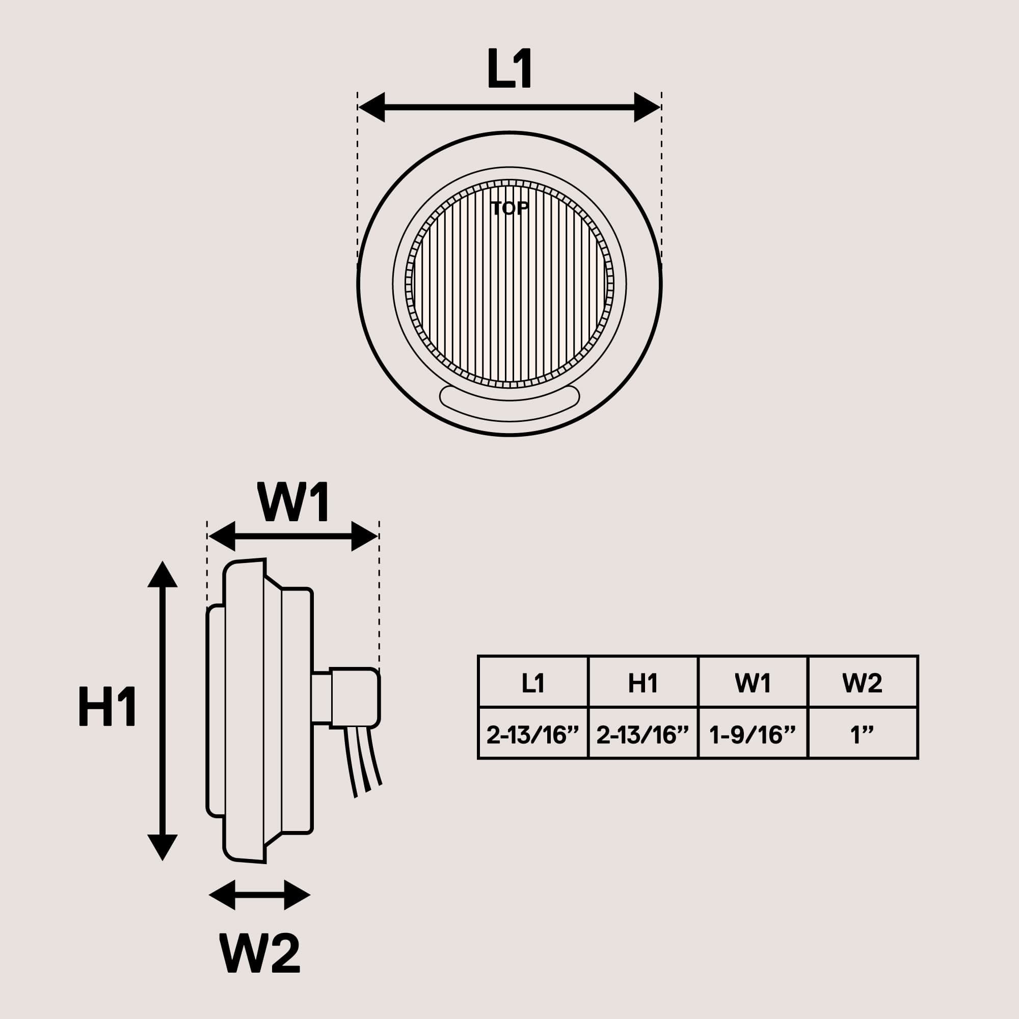 TRUE MODS 2pc 2" 12V Amber + Red Round LED Clearance Side Marker Light Kit [DOT Approved] [Reflector Lens] [Grommet & Plugs] [Flush-Mount] [Waterproof IP67] for Boat Trailer Semi Truck RV Peterbilt