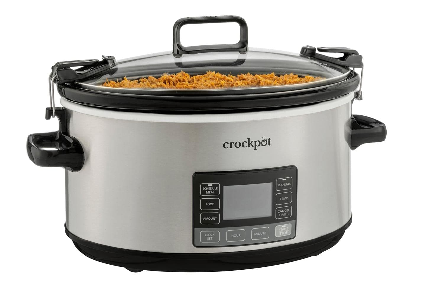 7-Quart Slow Cooker, Portable Programmable with Timer, Locking Lid, Stainless Steel; an Essential Kitchen Appliance, Perfect for Families and Gatherings