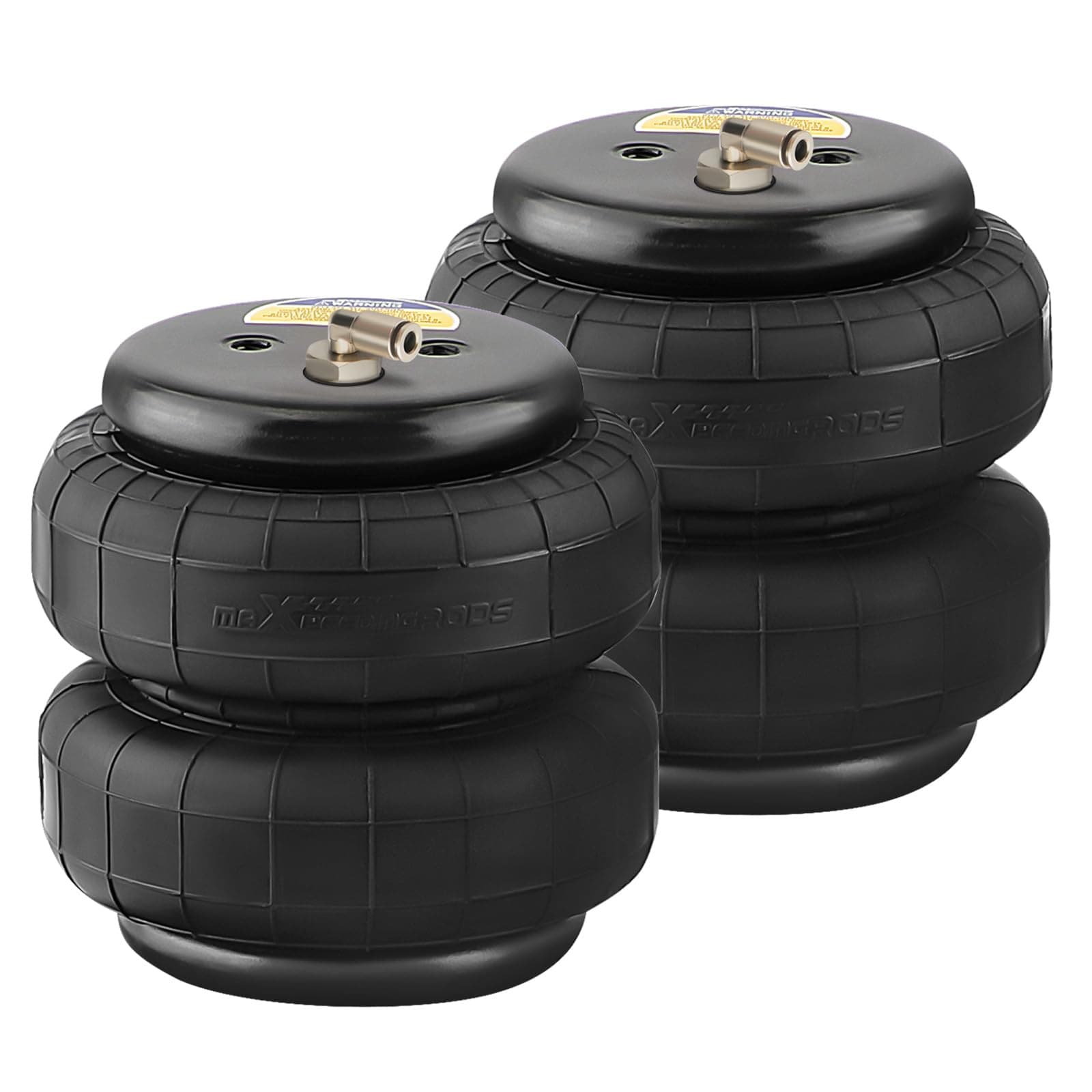 maXpeedingrods 2PCS Universal Air Suspension Spring Double Bellow Standard 2500 lb 1/2"npt Single Port Air Ride Strut Assembly