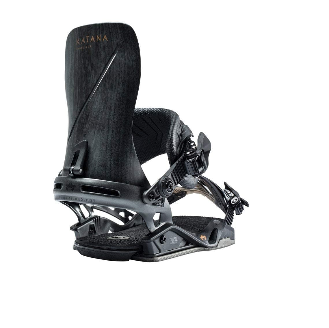 Rome Snowboards Katana Snowboard Bindings, Black, Medium/Large