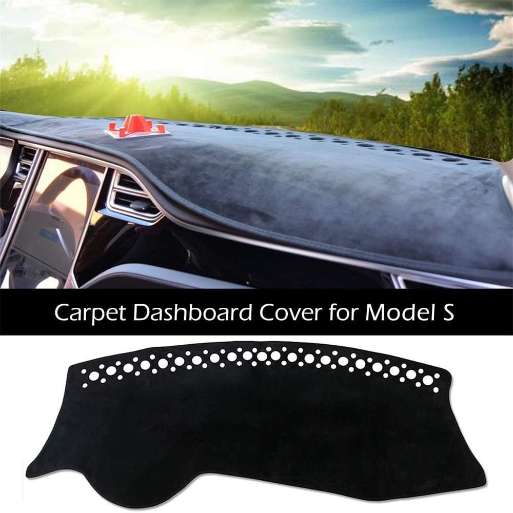 Dash Cover Dashboard Sun Shade Cover Carpet Mat Resistant Visor Protector Reflector Blocker Reduces Glare Eliminates Cracking for Model S