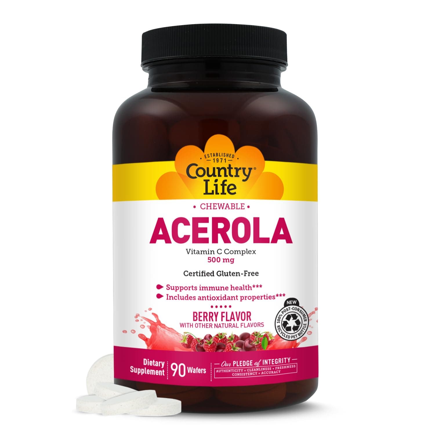 Chewable Acerola C Complex, 500Mg, 90 Wafer