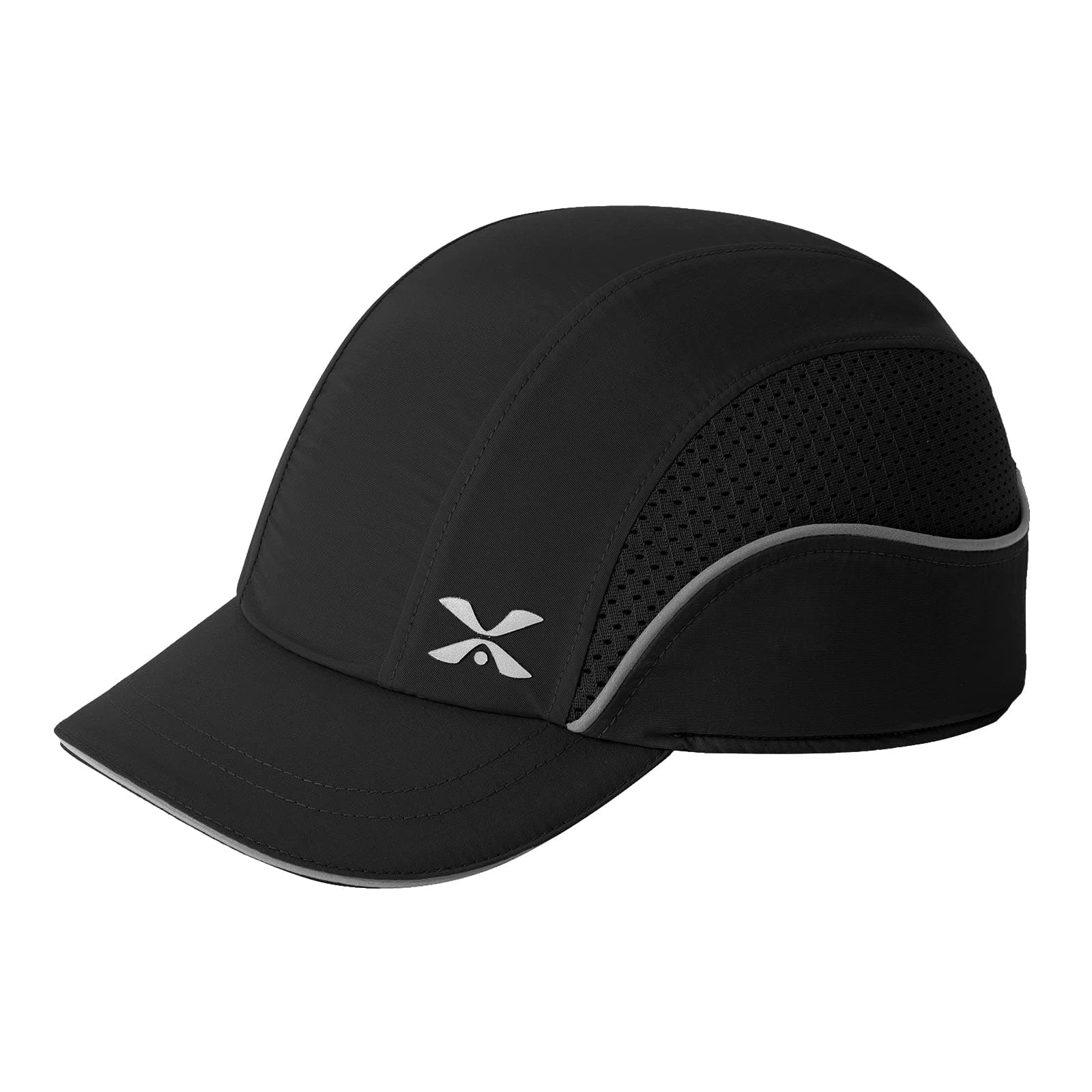 Lightweight Safety Bump Cap - Breathable Baseball Style Protective Hat with Reflective Stripes