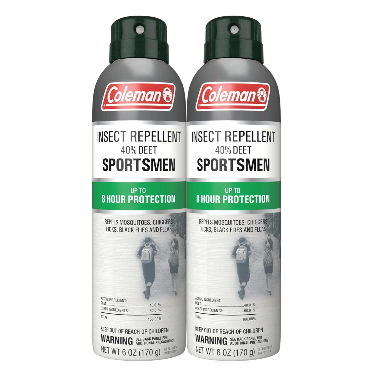 Coleman 40% Deet Bug Repellent Spray - 6oz Can, Pack of 2