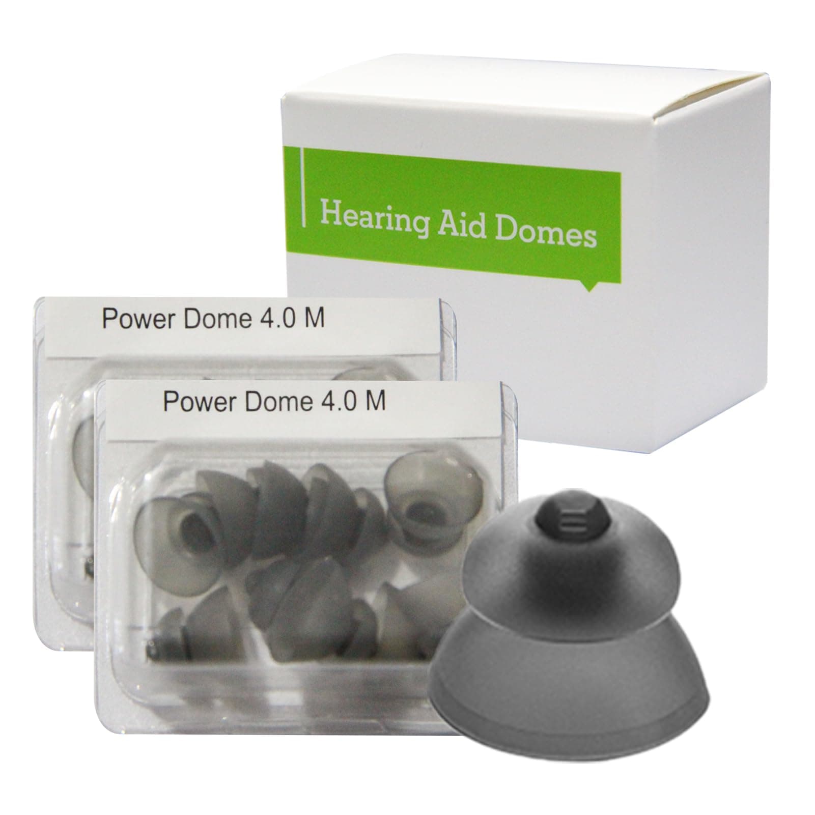 Hearing Aid Domes for Phonak Replacements, Phonak Hearing Aid Domes 2 Packs (20 Domes), Universal Domes for Phonak Hearing Aid Accessories. (Power Dome, Medium, 11.5 mm, 0.45 inches)