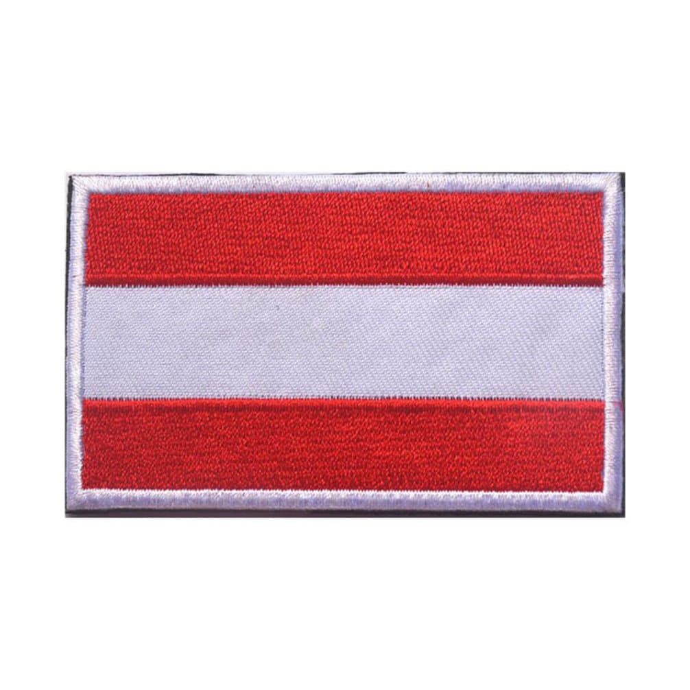 Embroidery Each Country's Flag Patch (3''X2'', Austria)