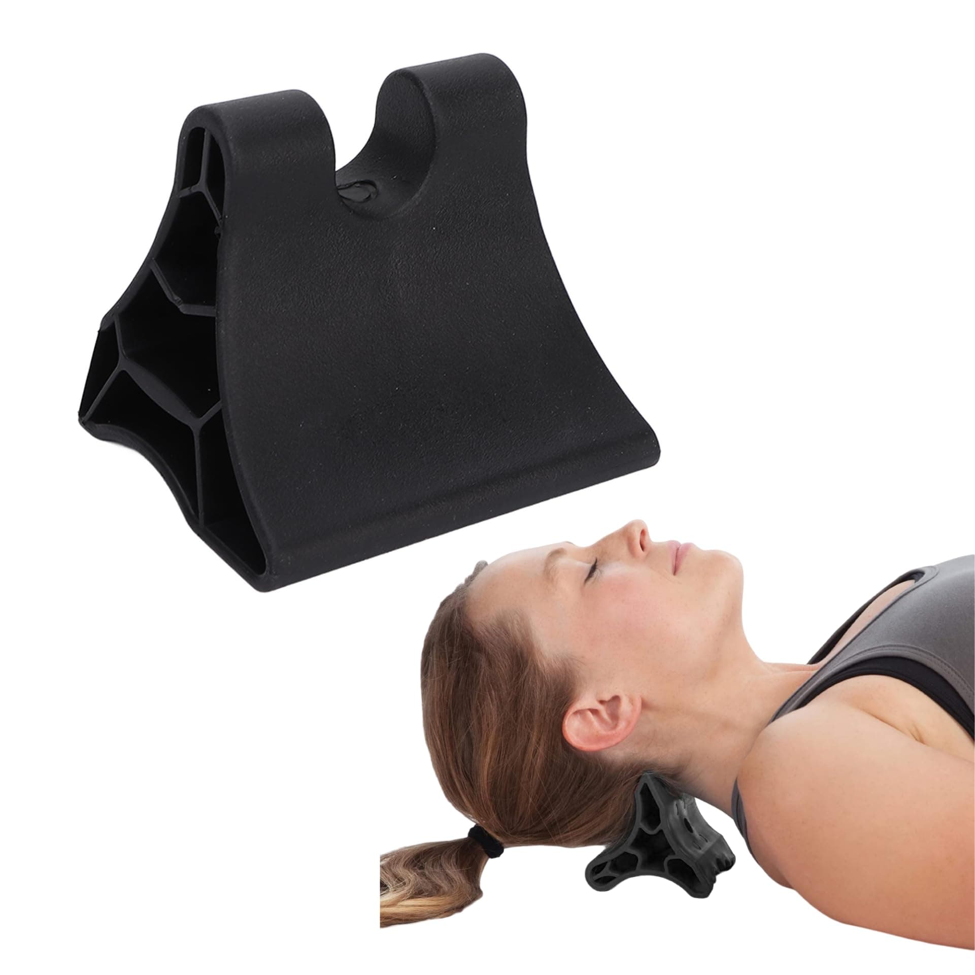Occipital Release Tool, Portable Cervical Traction Device, Neck Back Stretcher, Neck Shoulder Massager, Suboccipital Release Device for Headache and Stress Relief