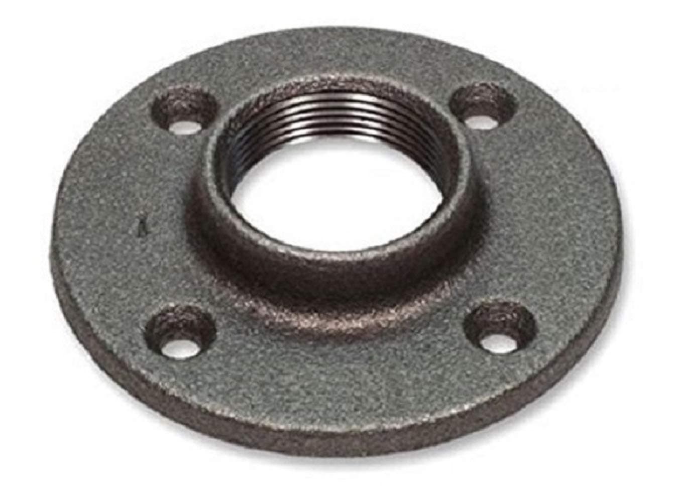 Black Floor Flange Pipe Fitting, 1-1/2" Inch, 10 Pack