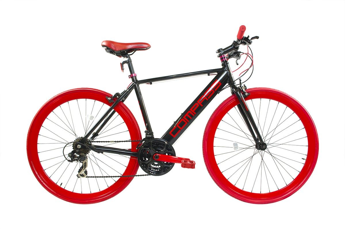 Hybrid Bike, Red/Black