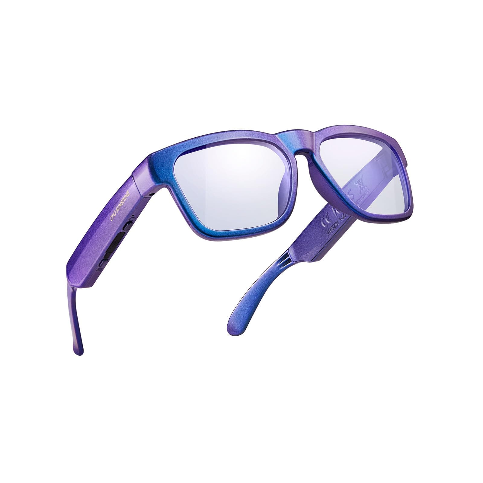 OhO sunshine Bluetooth Glasses: Voice Control and Open Ear Style Smart Glasses to Listen Music & Calls, UV400 Protection Lens