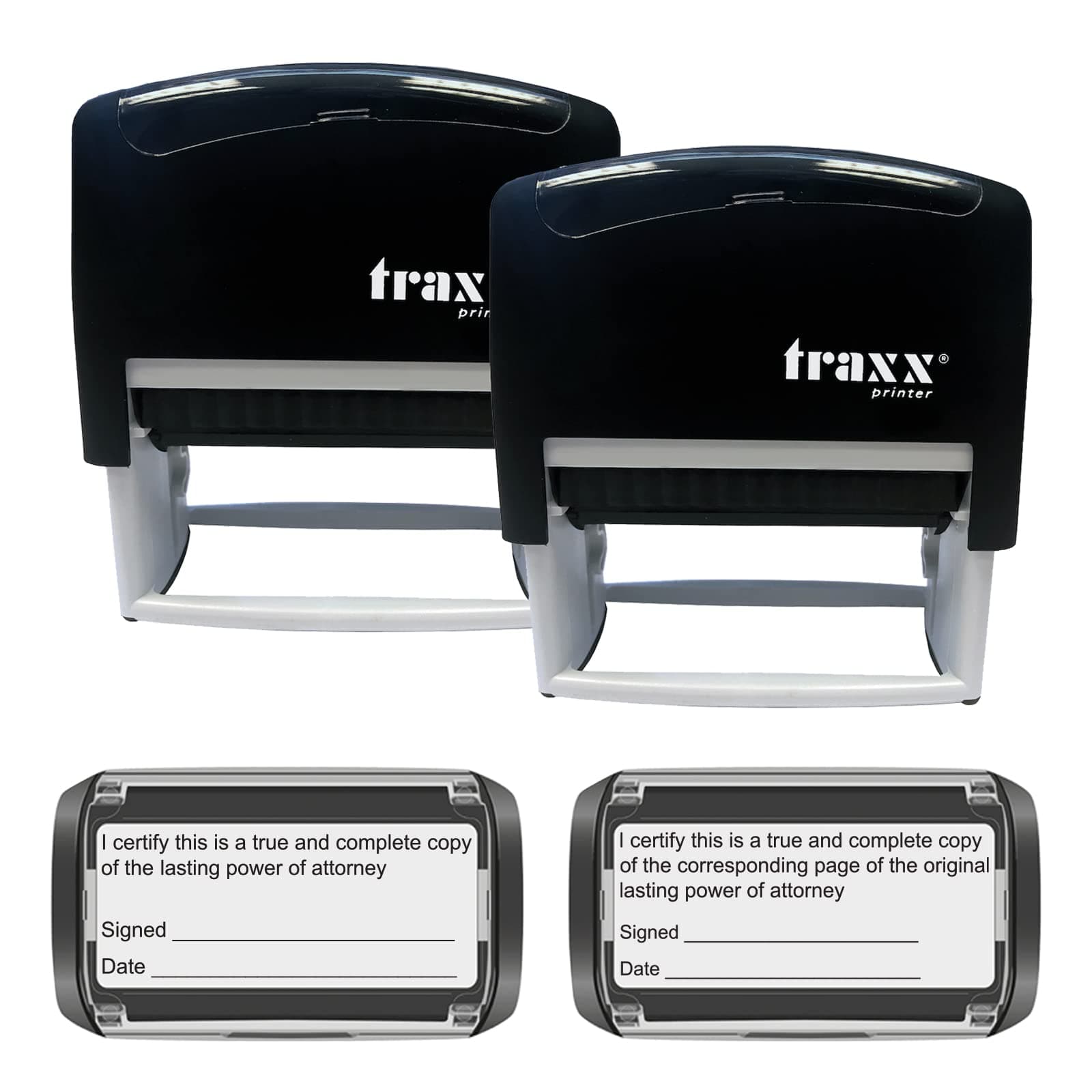 I Certify This is a True Copy/Corresponding Page of Original Lasting Power of Attorney [2 Pack] - for Solicitors, Financial Advisors Stock Rubber Stamp - Traxx 9015 …