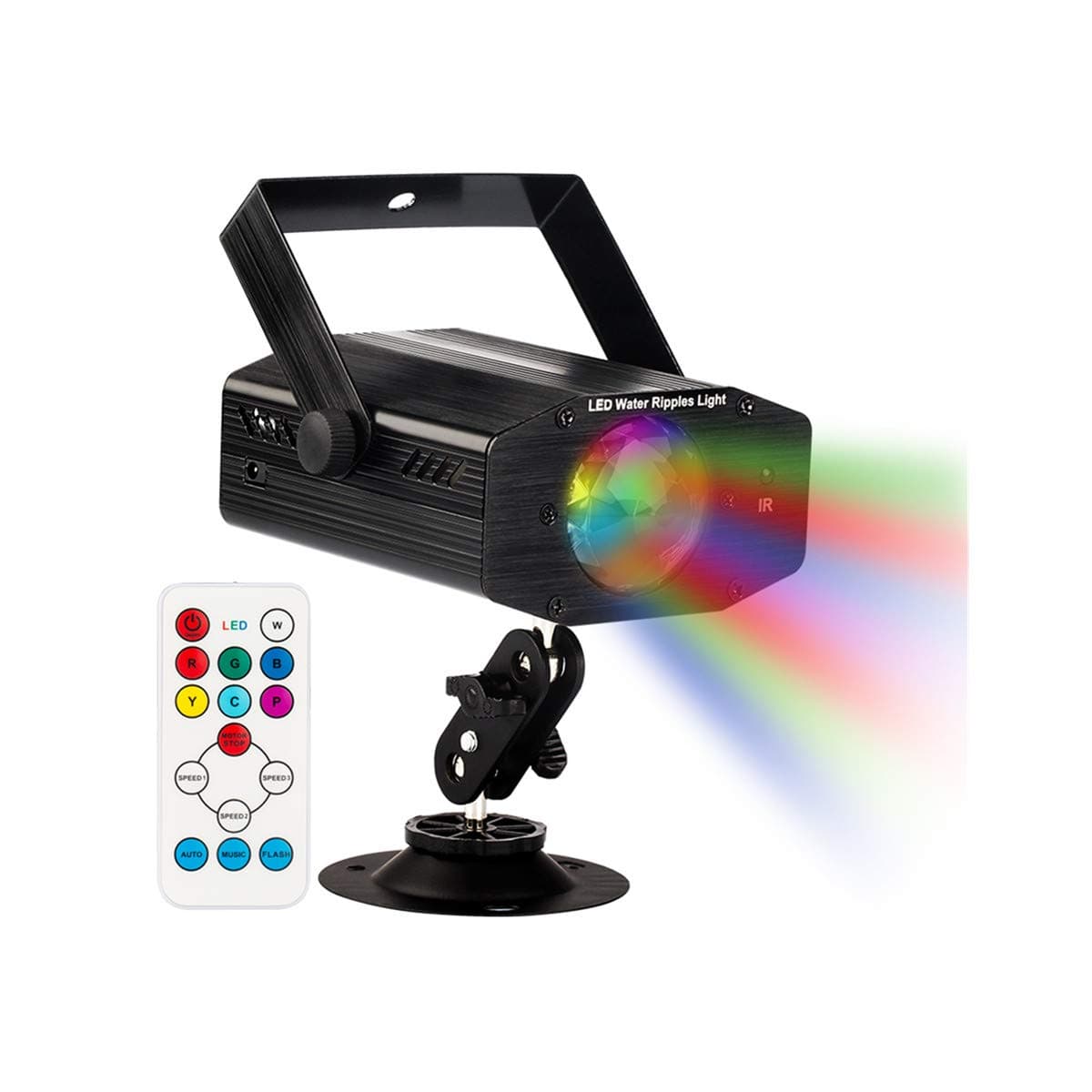 GUSODOR Disco light LED Water Ripple Light / DJ Stage Lighting 7 Colors Romantic Effect Support Auto & Adjustable Motion Speed Modes for Home KTV Birthday Wedding Club Pub Christmas Halloween Party