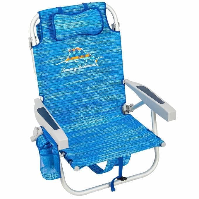 Tommy Bahama Backpack Cooler Beach Chairs - Blue Marlin