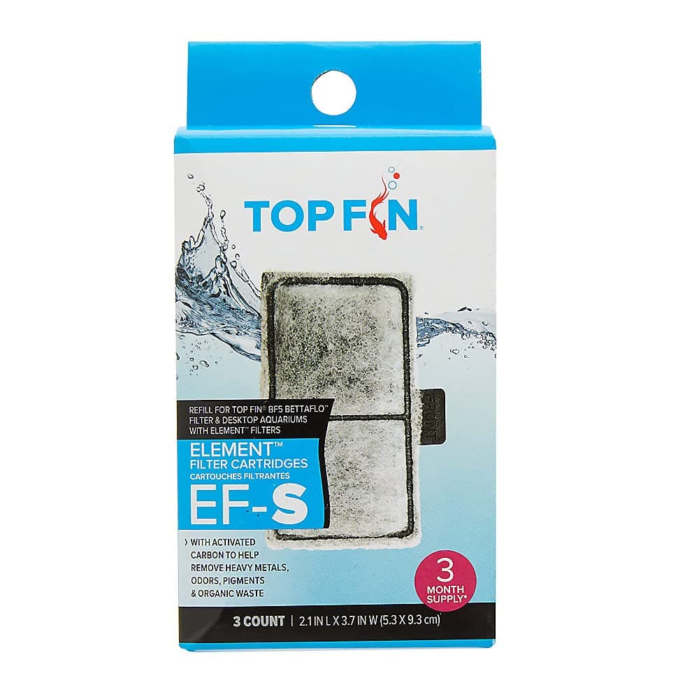 PETCO Top Fin EF-S Element Filter Cartridge 3-Pack 2.1 in X 3.7 in Aquarium Filter