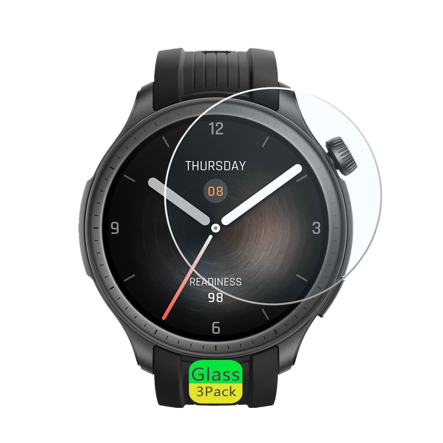 Screen Protector Compatible for Amazfit Balance SmartWatch (3 Pack) Clear Tempered Glass Film
