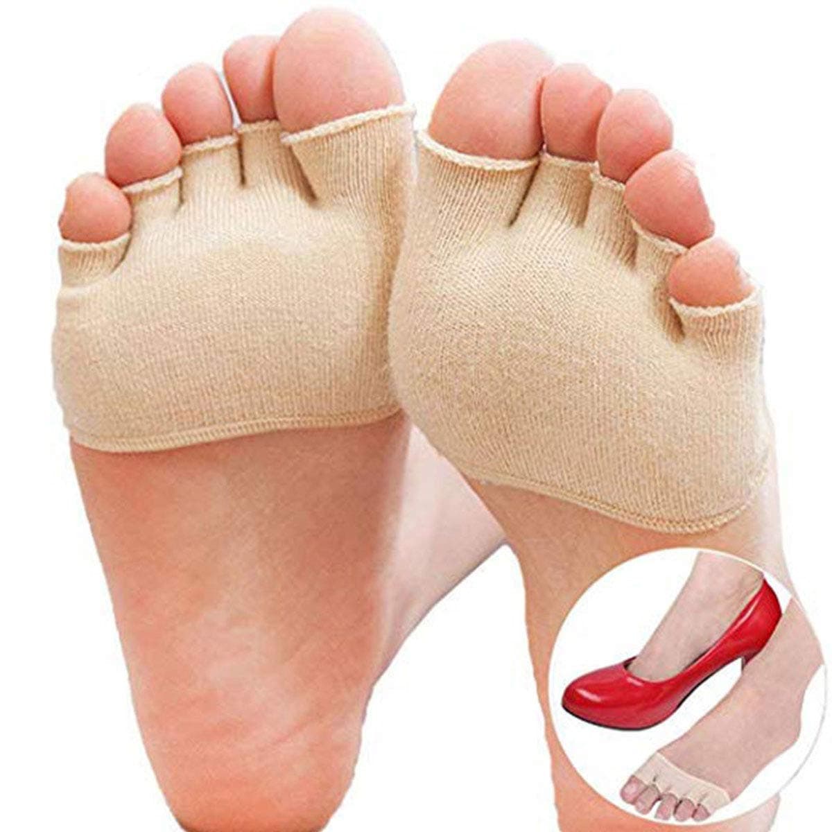 PEDIMEND Foot Fingers Toe Separator (1PAIR - 2PCS) | Five Toe Socks | Bunion Adjuster | Hallux Valgus Guard | Promote Blood Circulation | Unisex | Foot Care