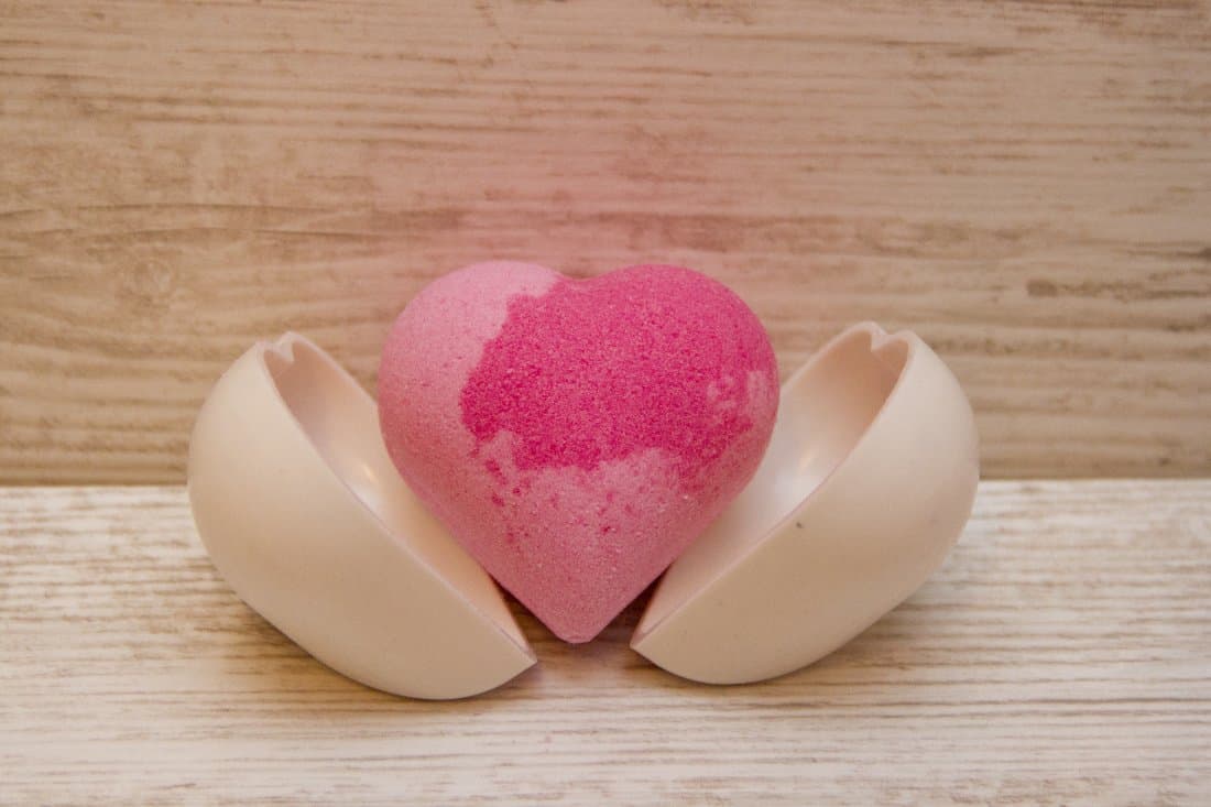Heart Bath Bomb Mould, Heavy Duty Plastic (2)