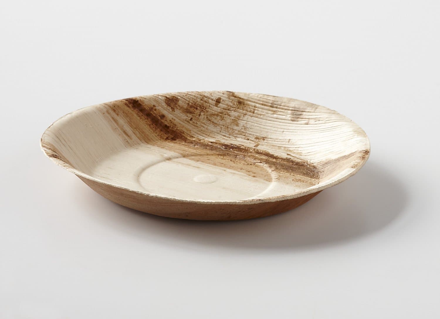 Happy Tiffin 9.5" Large Round Biodegradable Palm Leaf Plates, Compostable, Disposable, 25 Pack