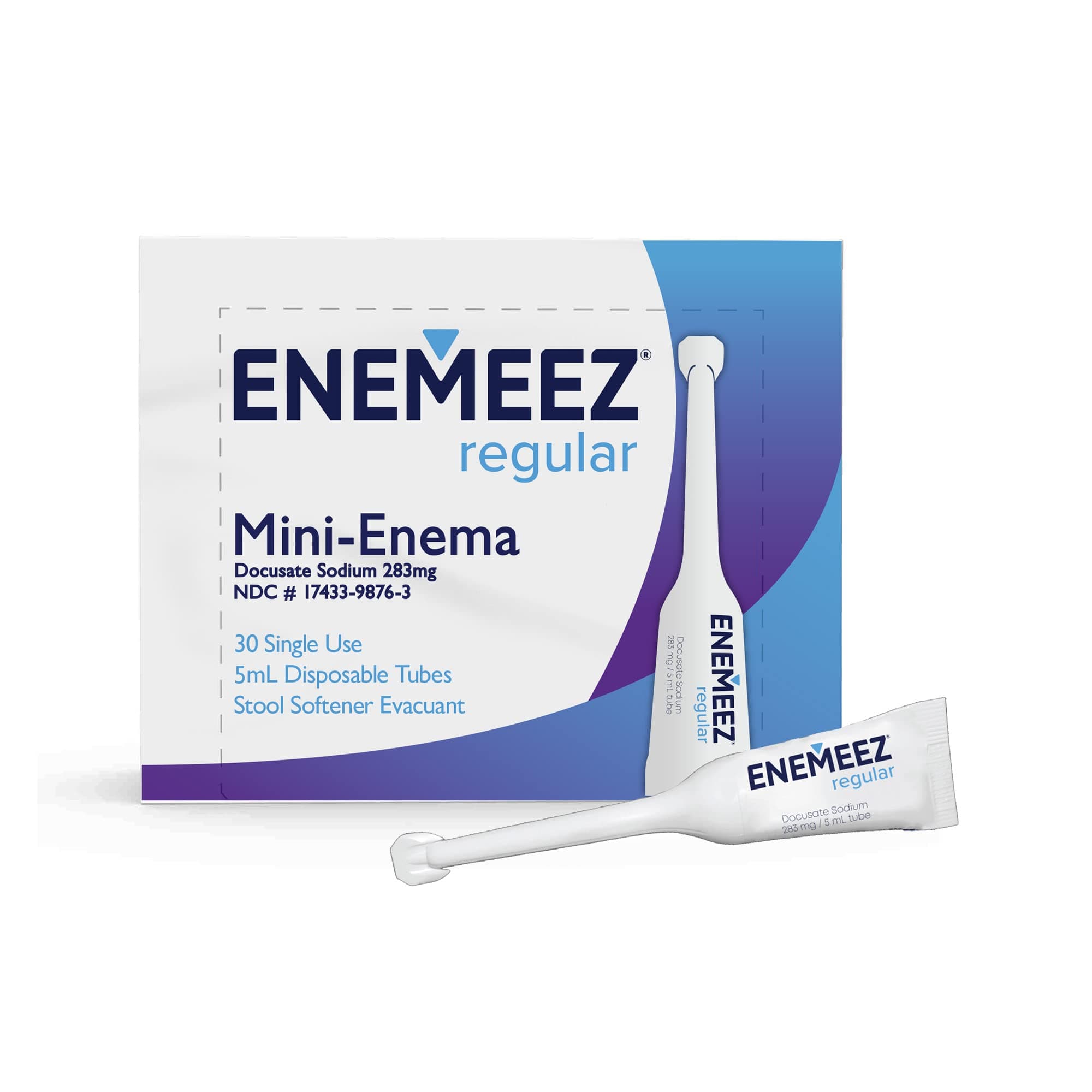 Enemeez Mini Enema, Constipation Fast Acting - Docusate Sodium Mini Enema 283mg, Stool Softeners, Constipation Relief, 30 Count