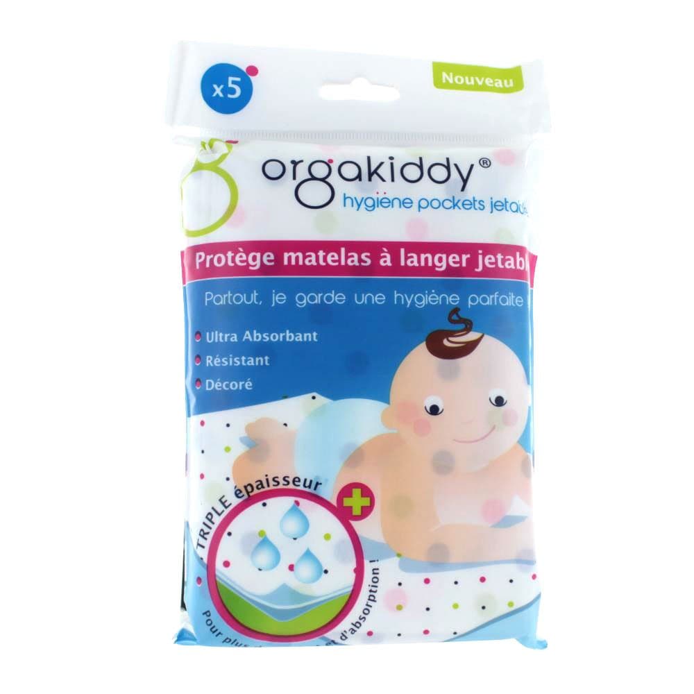 Orgakiddy Disposable Changing Mat Protects 5 Mattress Protects