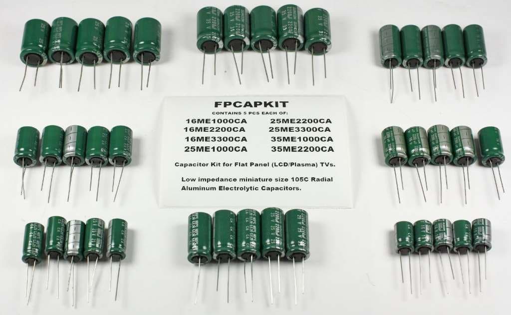 SunCon Capacitor Kit for LCD & Plasma Power Supplies, Assorted Values, 40 pcs