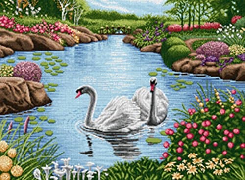 Counted Cross Stitch Kit - Swan Lake