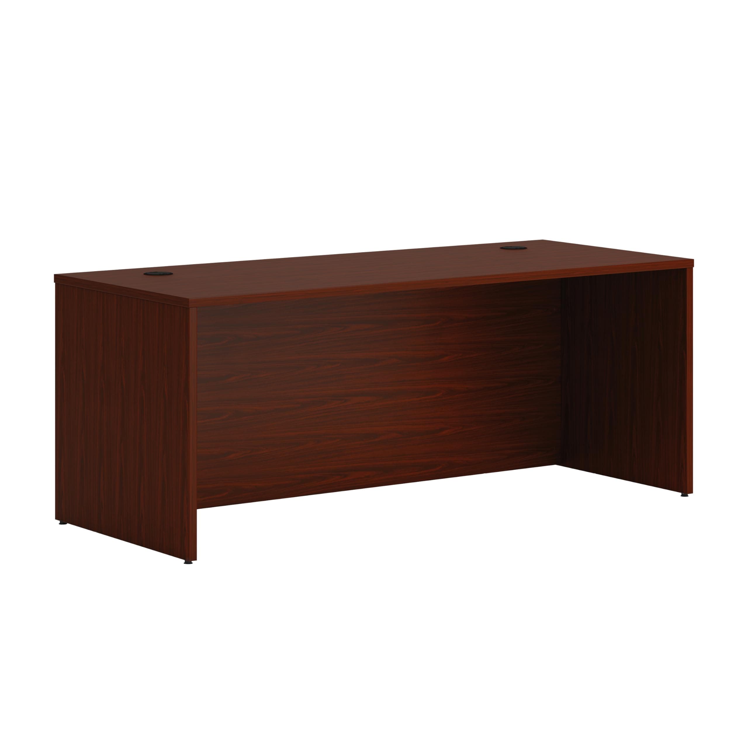 HON Shell Mod Desk, 72 x 30 x 29, Mahogany