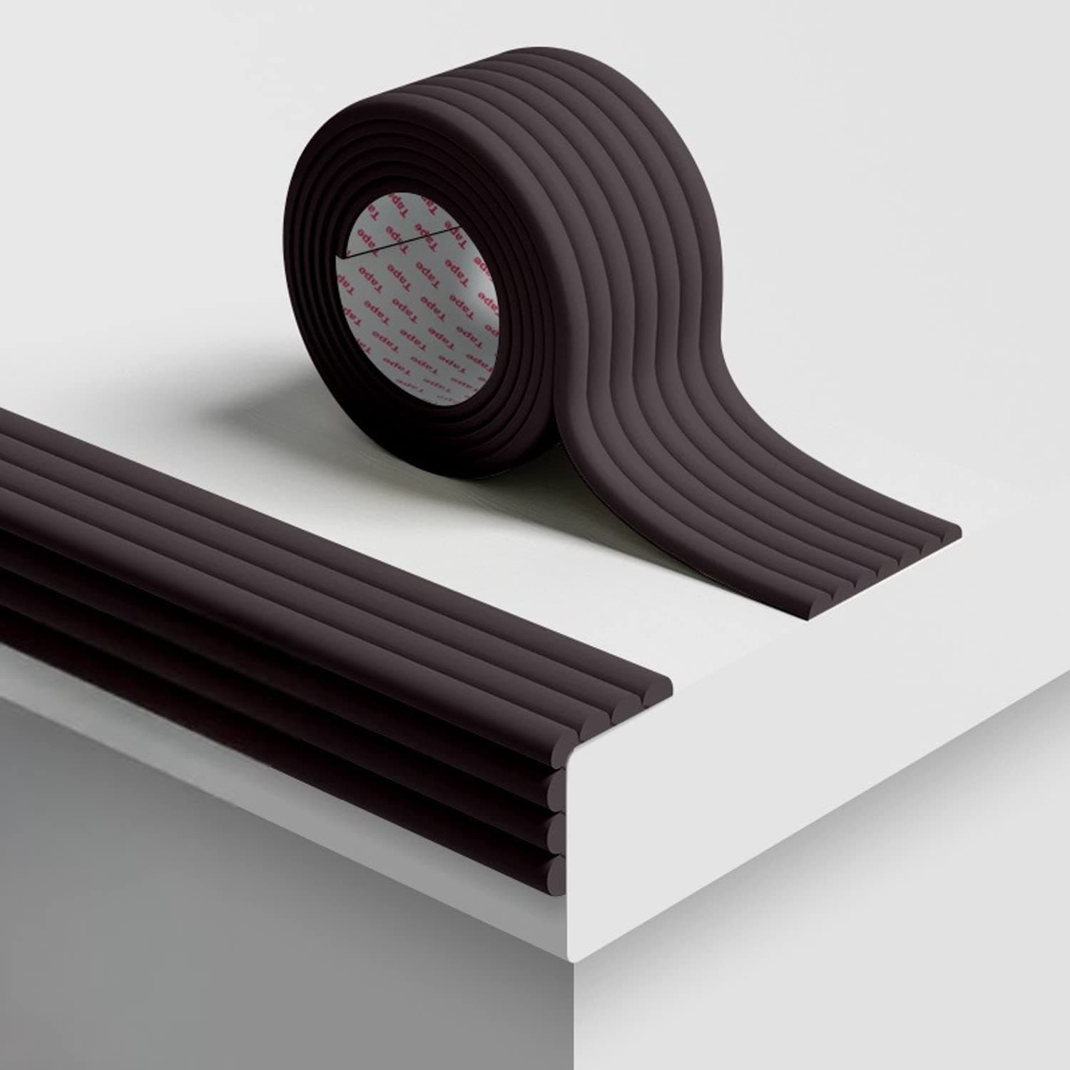 YANCI® Table Protection Strip Edge Safety Protector, Extra Soft Foam Strip for Baby & Kids, Baby Proofing Corner Guards & Safety Bumper Edge for Table, Desk, Furniture, 2 Meter, Brown