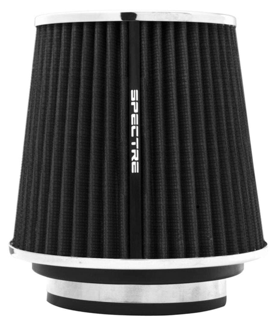 Spectre Universal Clamp-On Air Filter: High Performance, Washable Filter: Round Tapered; 3 in/3.5 in/4 in Flange ID; 6.719 in (171 mm) Height; 6 in (152 mm) Base; 4.75 in (121 mm) Top, SPE-8131, Black