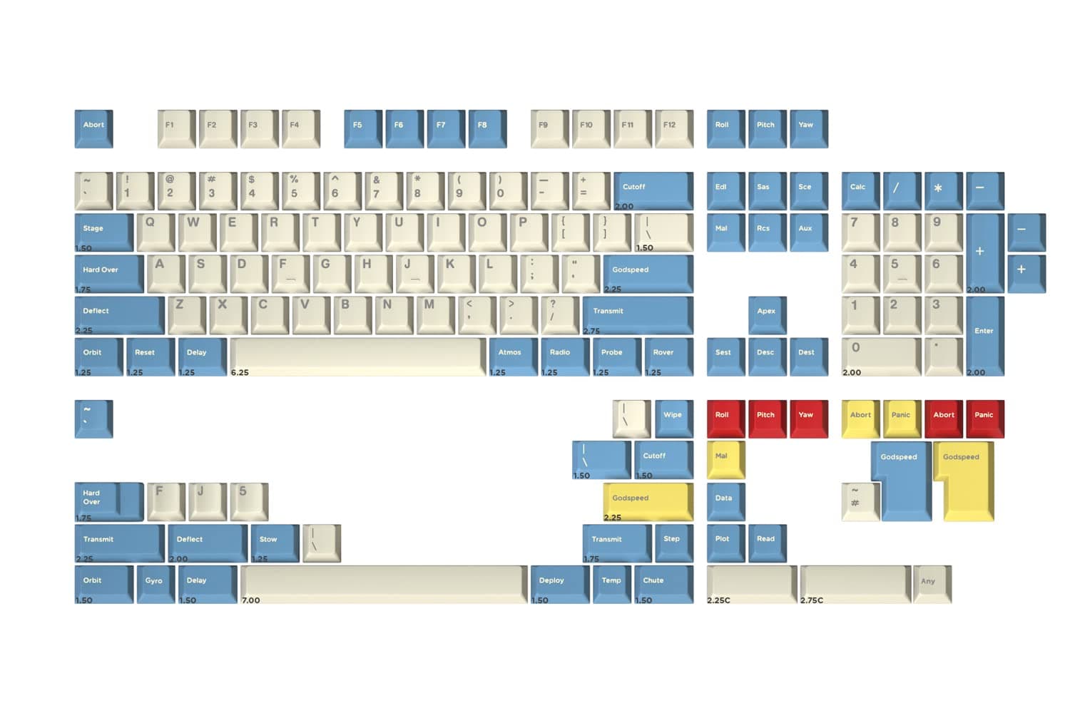 DROP + MiTo GMK Godspeed Custom Keycap Set - Doubleshot Cherry Profile - Compatible with Cherry-MX Style Stems & Layouts: 60%, 65%, 75%, TKL, 100% Mechanical Keyboards (Armstrong Kit)