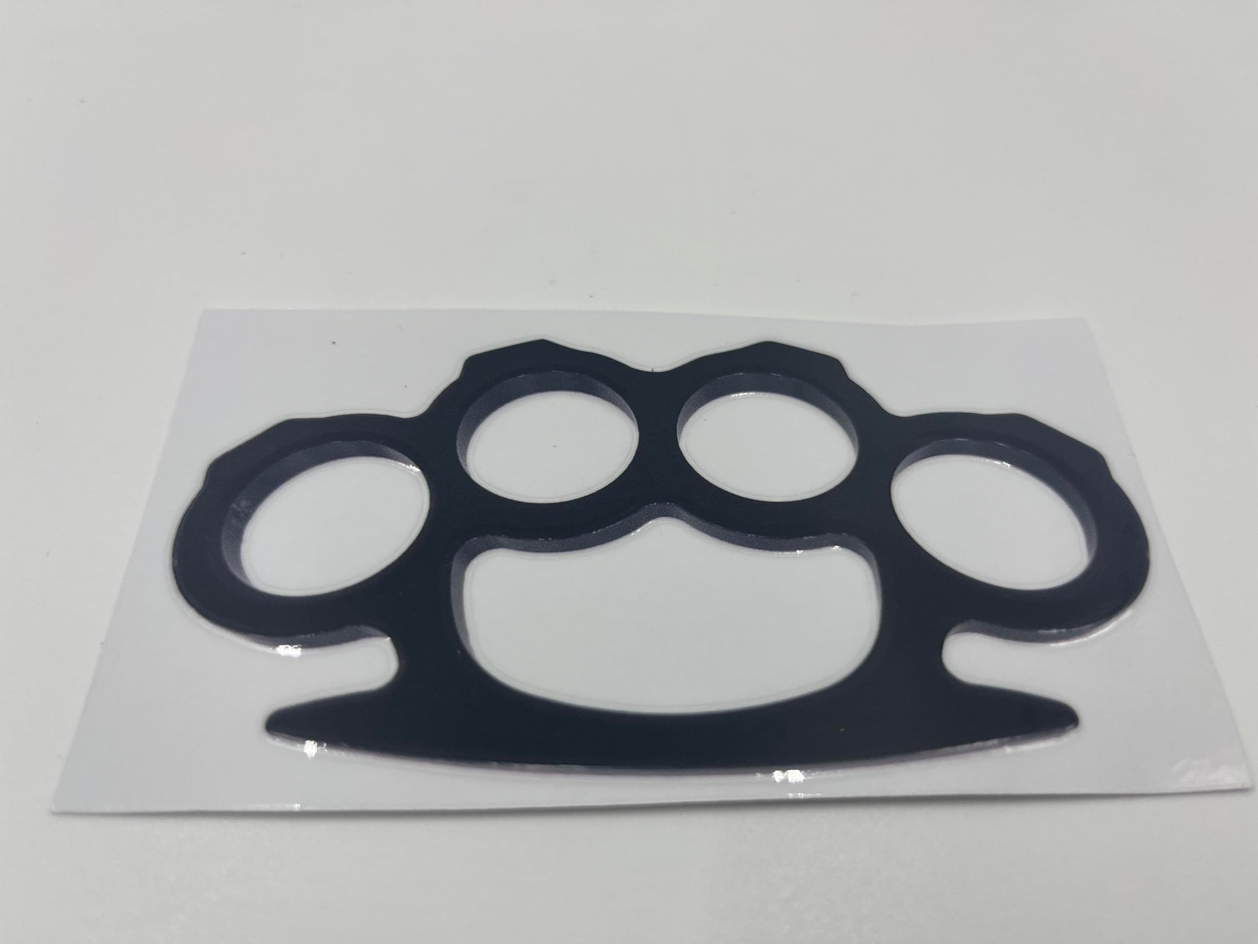 3D Printed Vinyl Sticker Knuckles Black (2Pcs)