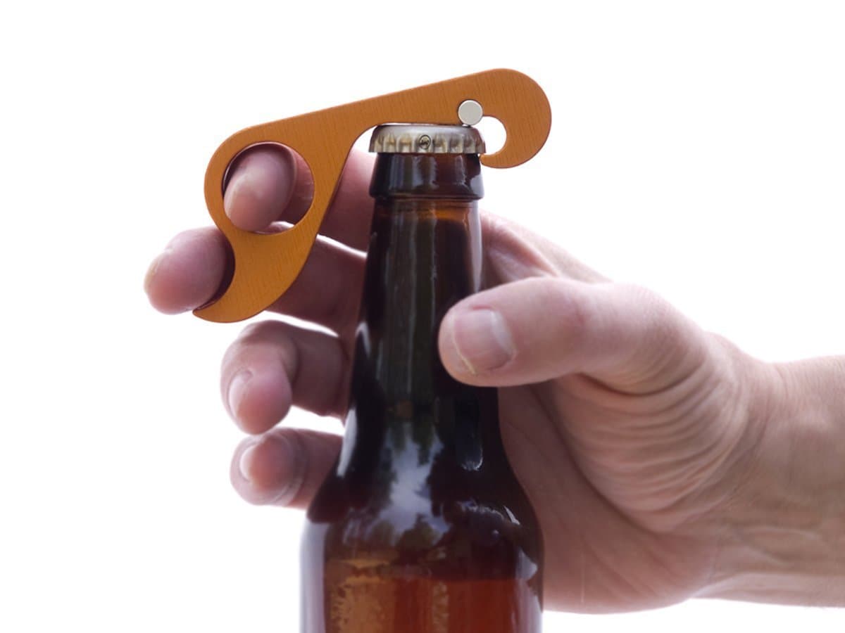 : One-handed Bottle Opener - Orange