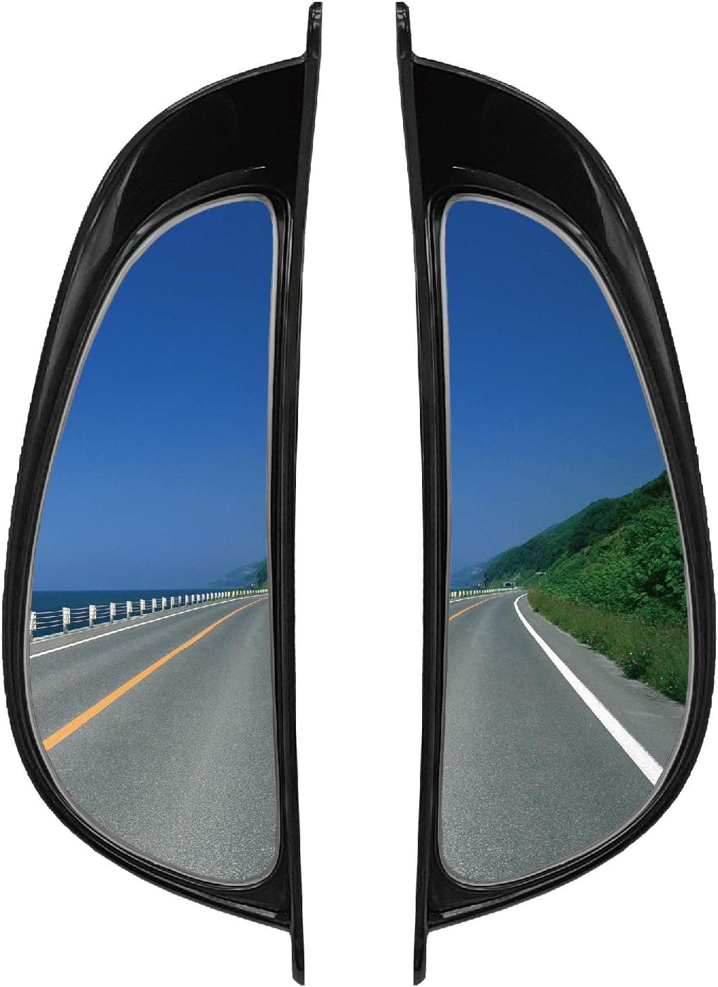 3R Car SUV Side View Mirror Wide Angle Blind Spot Mirror Auto Exterior Rearview Mirrors With Convex Clean Surface Stick on B-Pillar for Rear Seat Passengers Set of 2