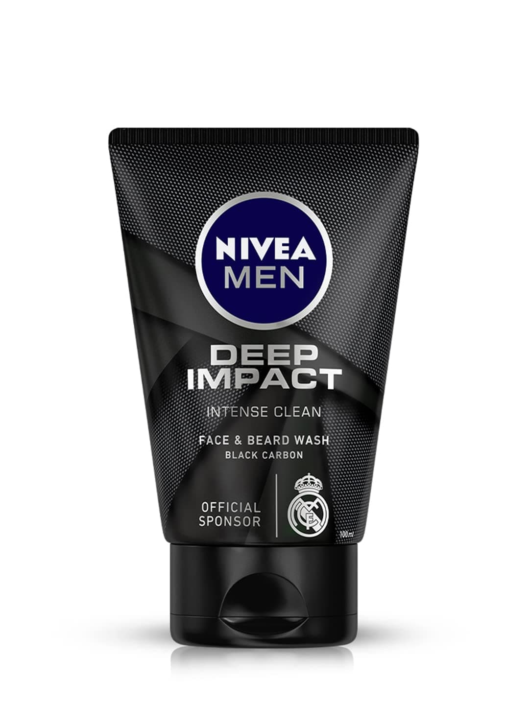Nivea Men Deep Impact Intense Clean Face and Beard Wash - Black Carbon, 100 ml (3.3 oz)