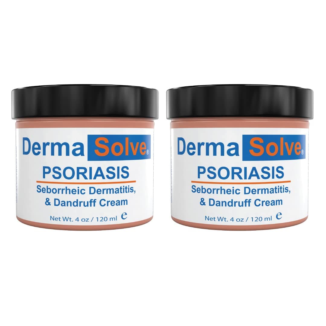Extra Strength Psoriasis Cream (2 Pack) - Seborrheic Dermatitis & Dandruff Lotion - Advanced Moisturizing Relief Formulated to Treat Itchy Flakey Inflamed Skin and Prevent Future Flares - 4.0 oz ea.