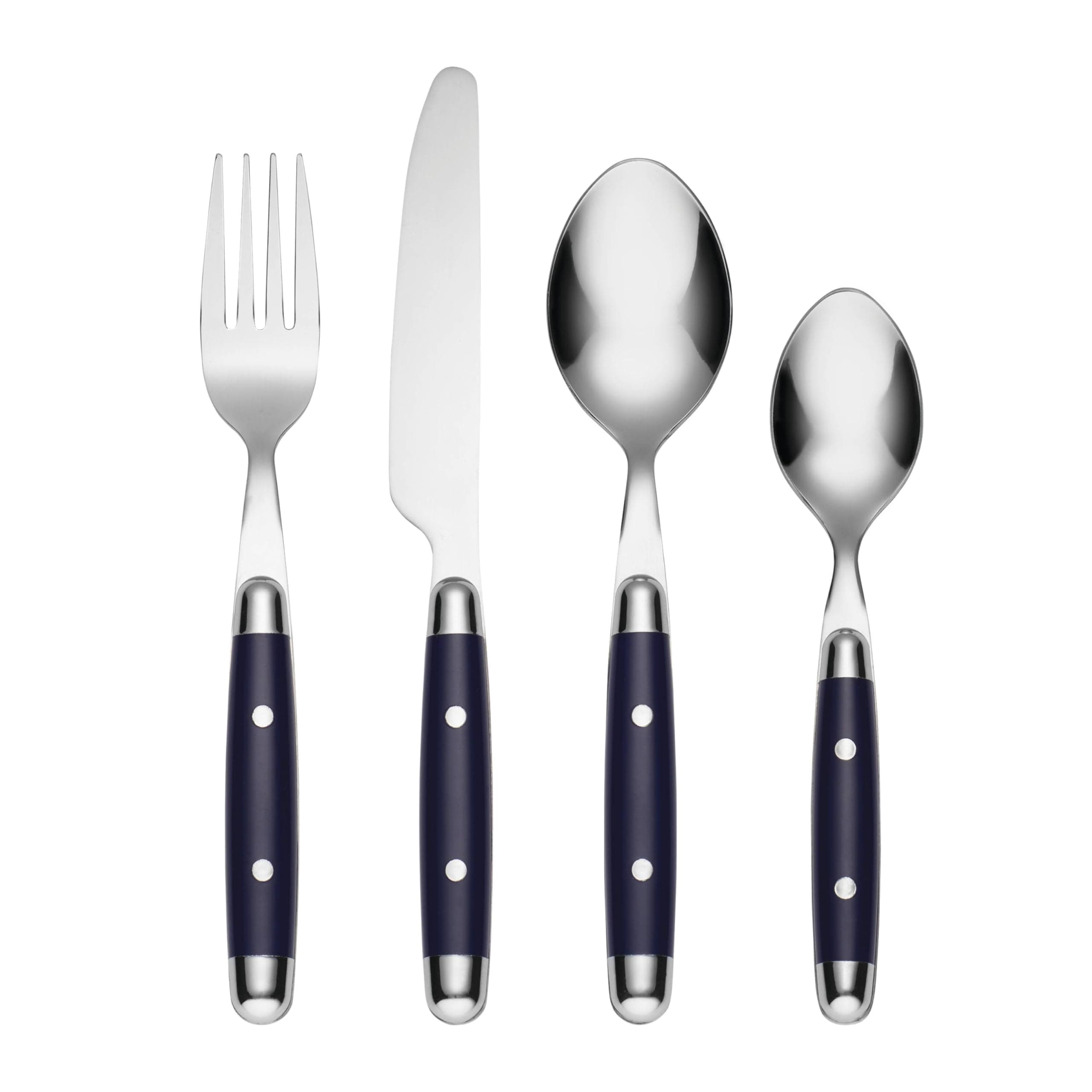 Cambridge Silversmiths, Blue, Jubilee Flatware, Service for 4, 16 Piece Set, Dorm Room Essentials, First Apartment