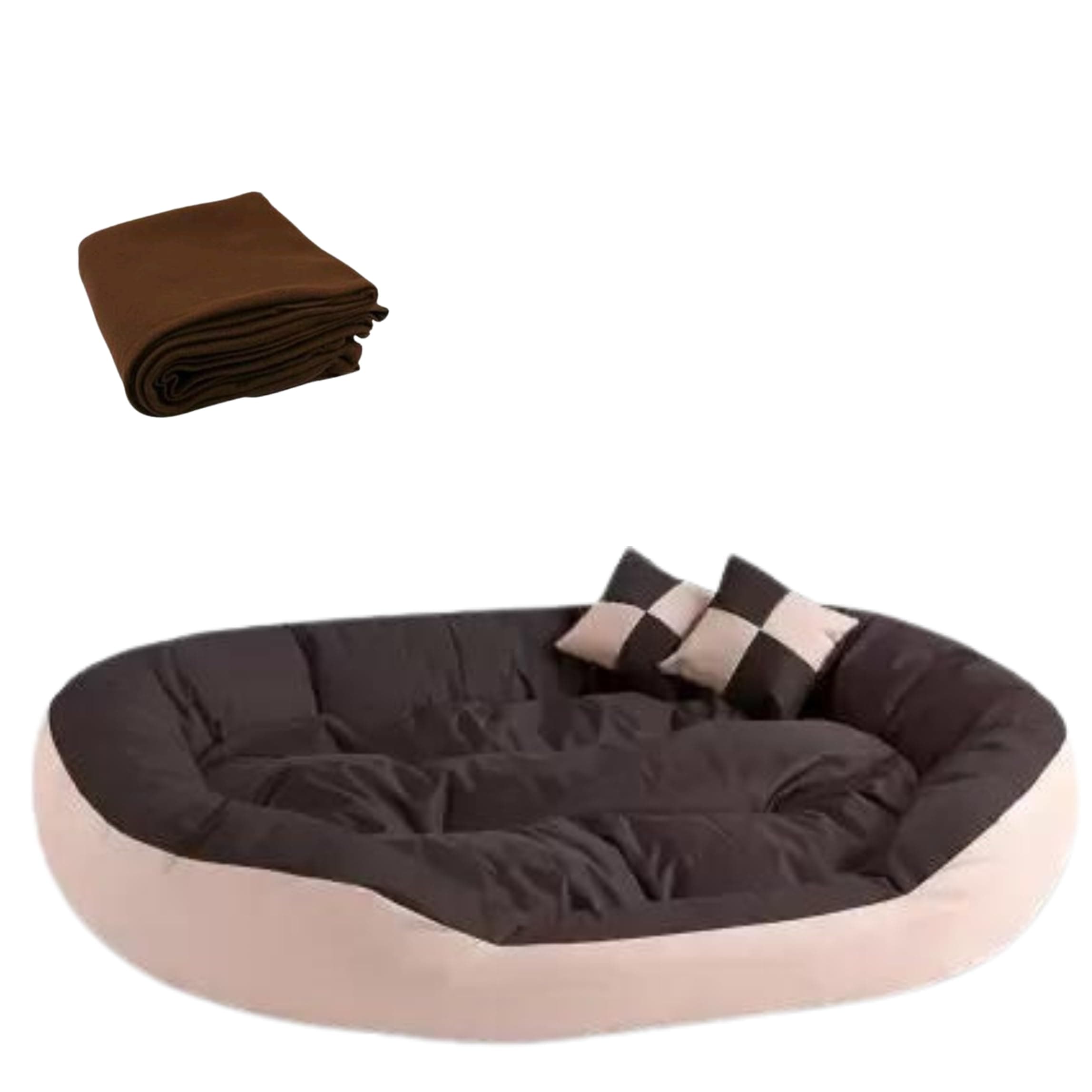 DRILLY Washable Dog/cat Bed with Blanket for Small | Medium | Large |Extra Large | XXL | XXXL | 4XL Size Dogs | Cats | Puppy | pet | Rabbit | Persian cat | Indoor cat,Polyester (S)