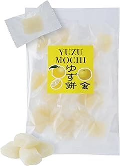Yuzu Mochi Candy, Traditional Japanese Citrus Sweets with Yuzu Paste, Soft & Chewy (300g / 10.58oz)