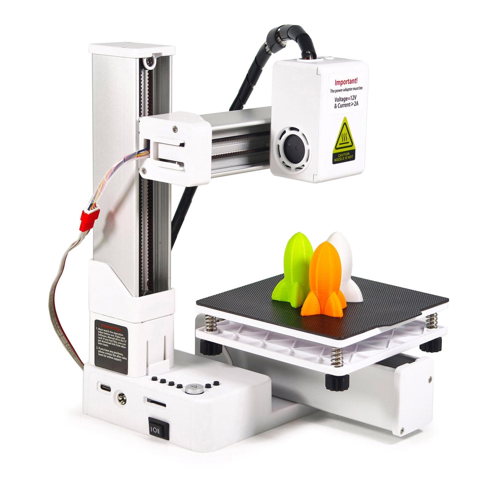 Small 3D Printer for Beginner, Frequency Division Multiplexing 3D Printer, High Accuracy Rapid Heating And Printing Compact 3D Printing Machine for Education (UK Plug)