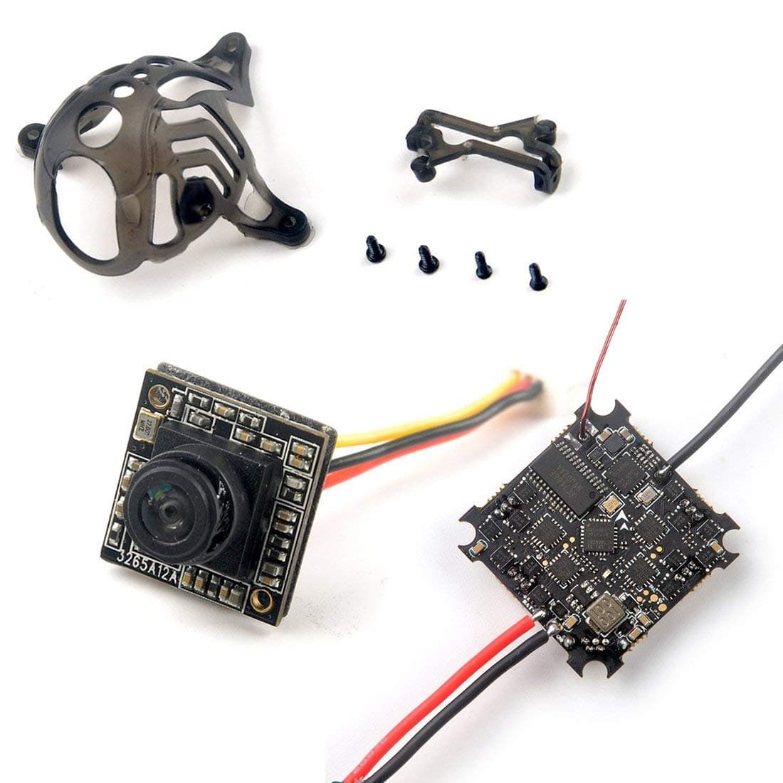 HAPPYMODELCrazybee F4 Lite 1S Flight Controller with Runcam Nano3 FPV Camera & Canopy for Mobula 6 Tiny Whoop Mobula6 1S 65mm Brushless Whoop Drone (with Flysky RX)
